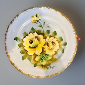 Vintage NORLEANS (Japan) Hand Painted 10 1/4” Collector Wall Plate Cottagecore